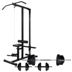 VIDAXL Power Towerbarbell And Dumbbell Set 60.5Kg