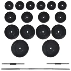 VIDAXL Power Towerbarbell And Dumbbell Set 60.5Kg -ActiveGear Store vidaxl power towerbarbell and dumbbell set 60.5kg 7