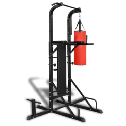 VIDAXL Sit-Up Bench Boxing Bag Power Tower 10 VIDAXL Sit-Up Bench Boxing Bag Power Tower -ActiveGear Store vidaxl sit up bench boxing bag power tower 4