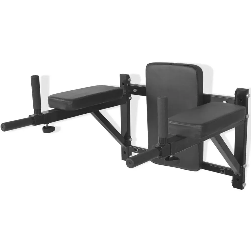 VIDAXL Wall-Mounted Fitness Dip Station 1 VIDAXL Wall-Mounted Fitness Dip Station
