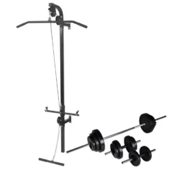 VIDAXL Wall-Mounted Power Towerbarbell And Dumbbell Set 30.5kg