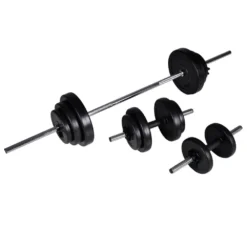 VIDAXL Wall-Mounted Power Towerbarbell And Dumbbell Set 30.5kg -ActiveGear Store vidaxl wall mounted power towerbarbell and dumbbell set 30.5kg 6