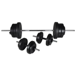 VIDAXL Workout Benchweight Rack. Barbell And Dumbbell Set 60.5Kg -ActiveGear Store vidaxl workout benchweight rack. barbell and dumbbell set 60.5kg 5